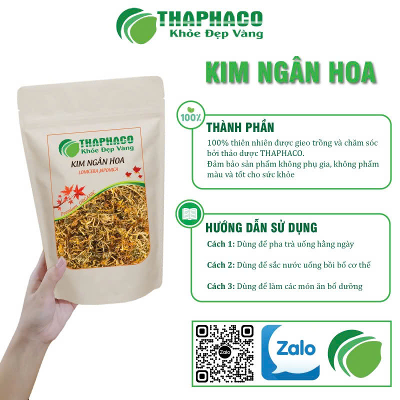 Cách dùng kim ngân hoa sấy khô