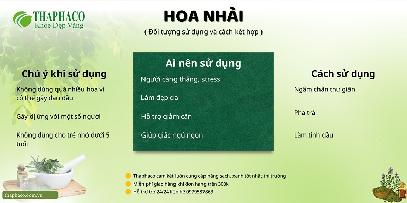 Lưu ý khi dùng hoa nhài tại HCM 