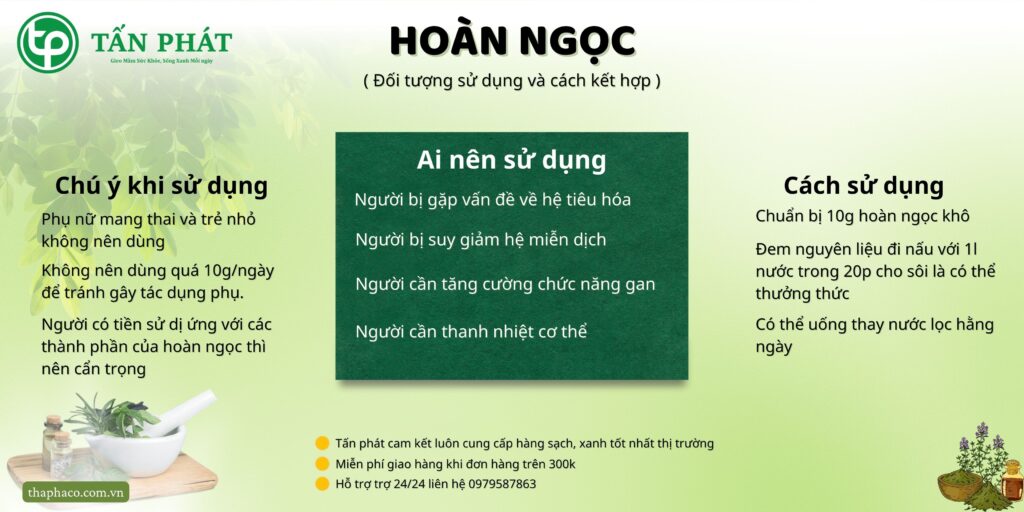 Lưu ý khi sử dụng hoàn ngọc tại TP.HCM