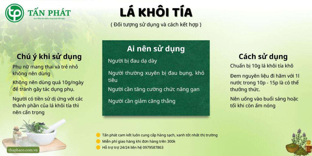 Những lưu ý khi sử dụng lá khôi tía tại TP.HCM