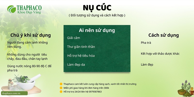 Lưu ý khi dùng nụ cúc tại HCM