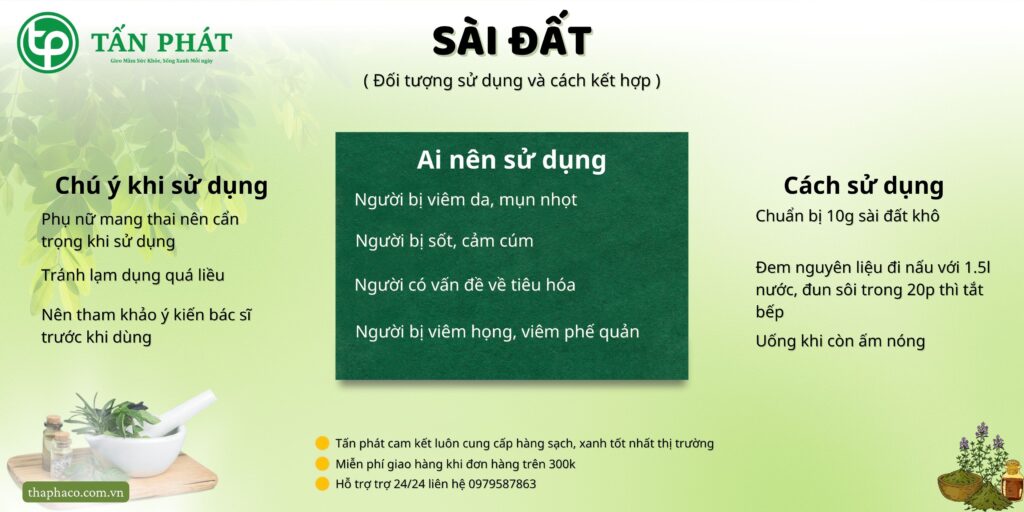 Cách sử dụng sài đất tại TP.HCM