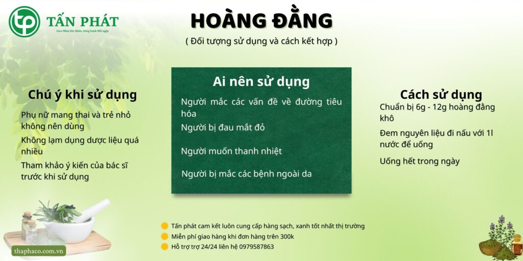 Lưu ý khi sử dụng hoàng đằng