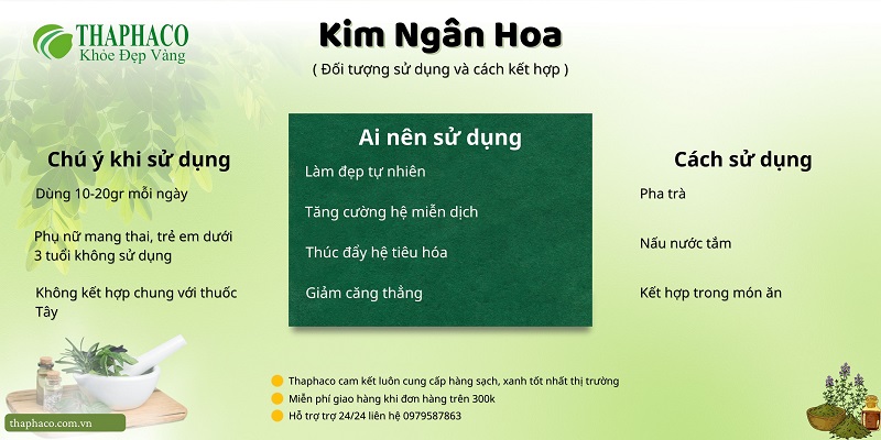 Lưu ý khi sử dụng kim ngân hoa tại HCM