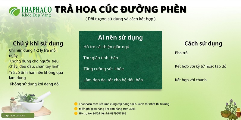 Lưu ý khi dùng trà hoa cúc đường phèn