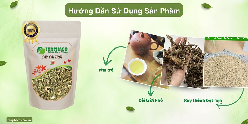 Cách sử dụng cải trời khô