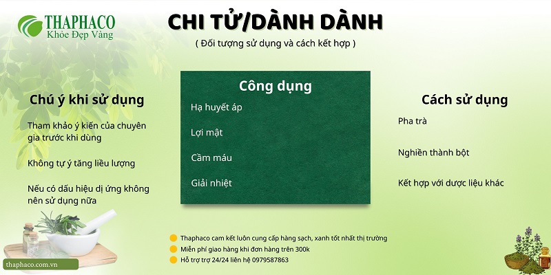 Lưu ý khi dùng dành dành tại TP.HCM