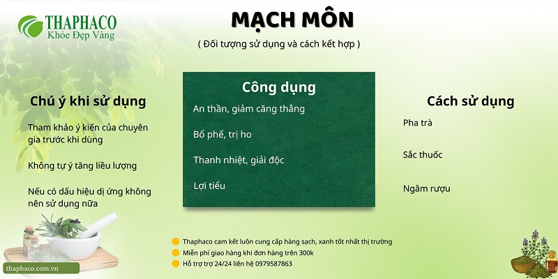 Lưu ý khi dùng mạch môn tại nhà