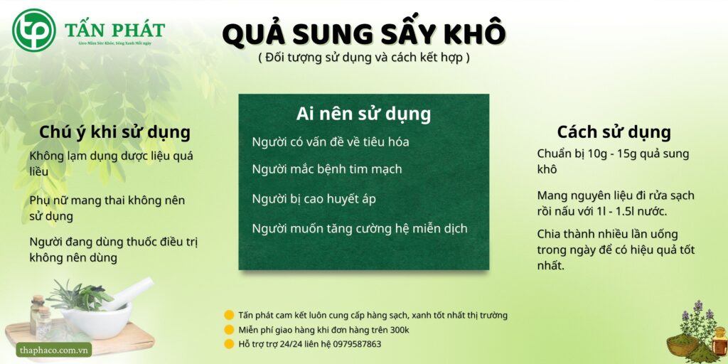 Cách sử dụng quả sung sấy khô tại TP.HCM