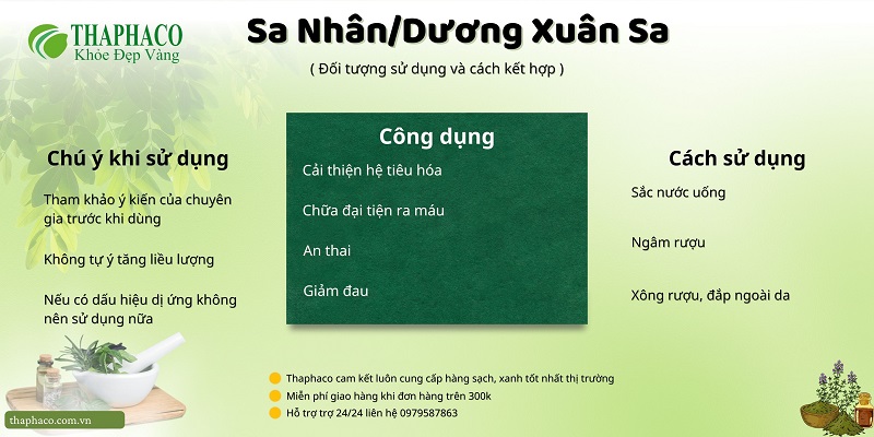 Dương xuân sa lưu ý khi dùng