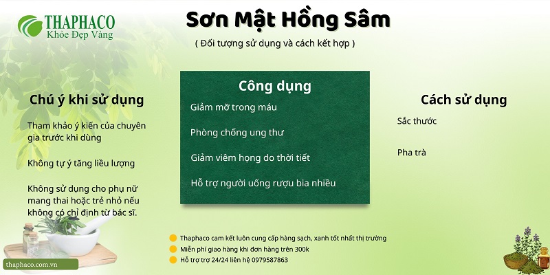 Lưu ý khi dùng sơn mật hồng sâm