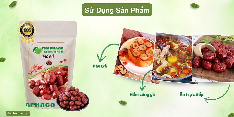 Táo đỏ được sử dụng như thế nào?