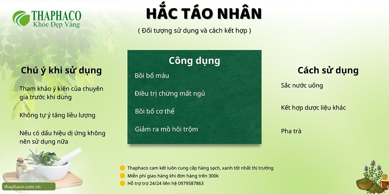 Lưu ý khi dùng hắc táo nhân