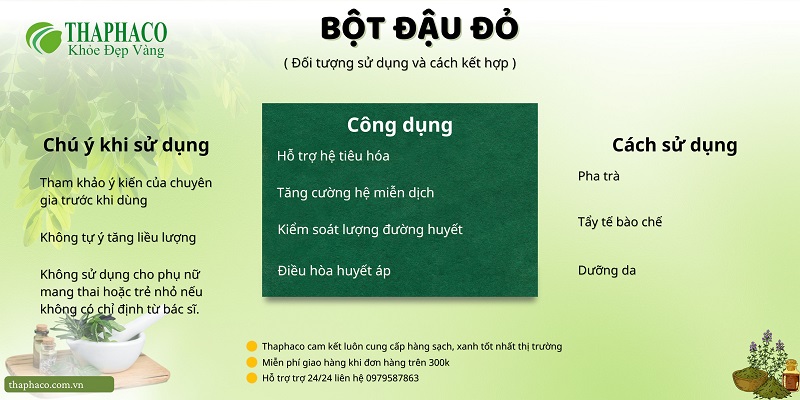 Lưu ý khi dùng bột đậu đỏ