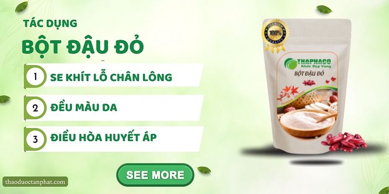 Công dụng của bột đậu đỏ đối với làn da và sức khỏe