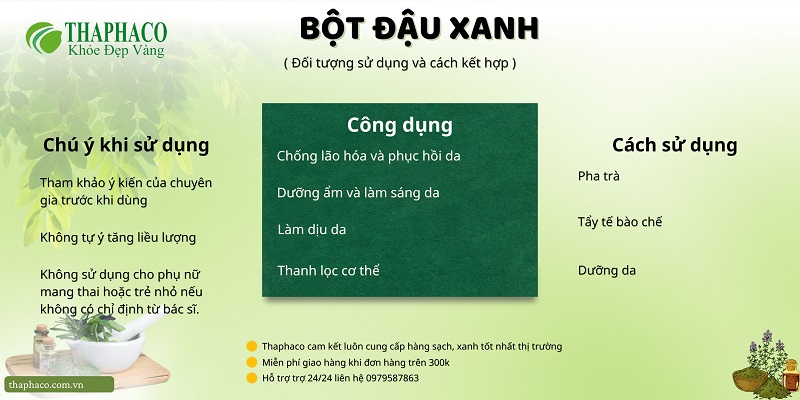 Lưu ý khi dùng bột đậu xanh