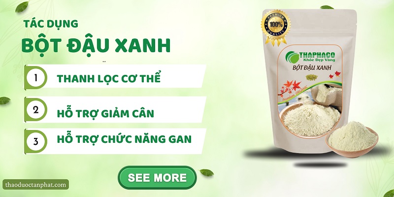 Công dụng của bột đậu xanh