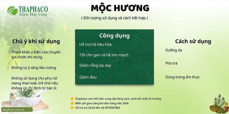 Lưu ý khi dùng mộc hương