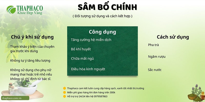 Lưu ý khi dùng sâm bố chính