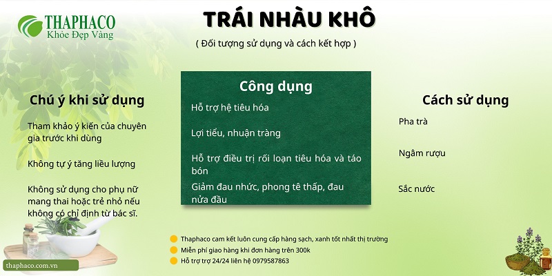 Lưu ý khi dùng trái nhàu