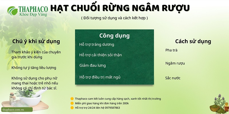 Lưu ý khi dùng rượu hạt chuối rừng