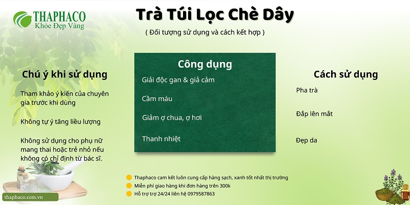 Lưu ý khi dùng trà chè dây