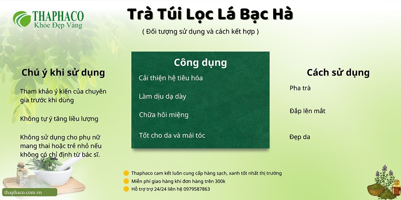 Lưu ý khi sử dụng trà túi lọc