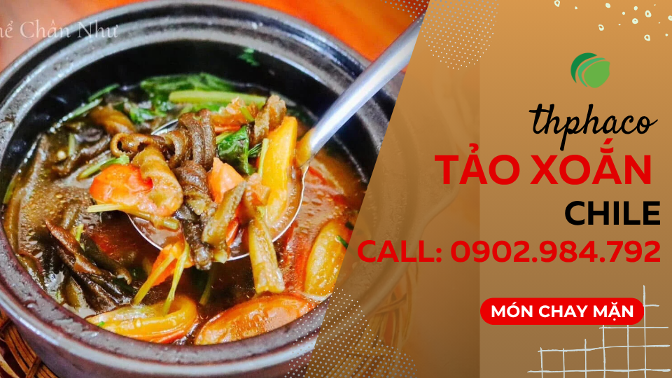 Các món ăn chế biến từ tảo xoăn Chile