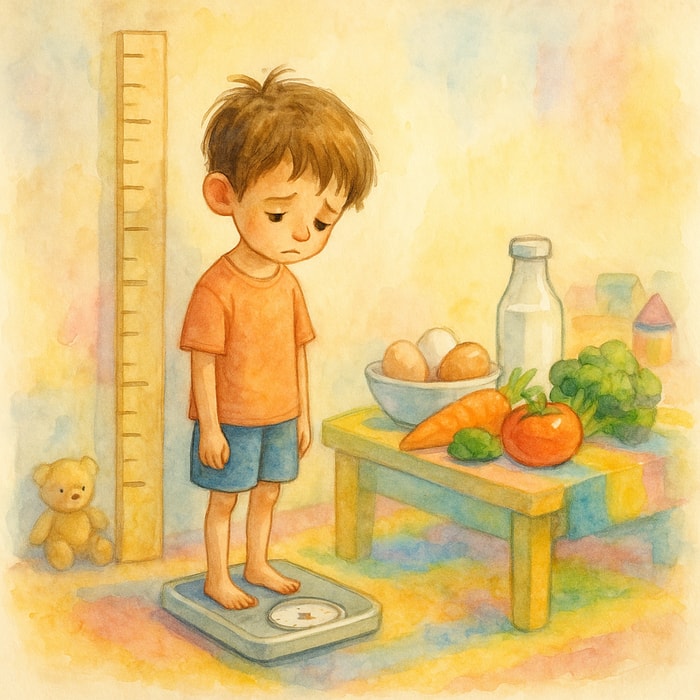 Trẻ con không cao lớn dù chế độ ăn vẫn bình thường