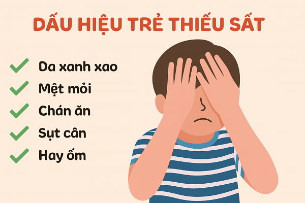 5 dấu hiệu thiếu sắt ở trẻ
