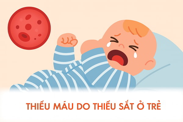 Trẻ nhỏ bị thiếu sắt 