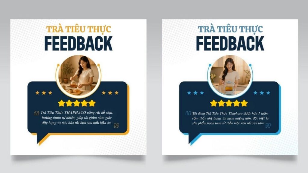 Feedback trà tiêu thực của THAPHACO