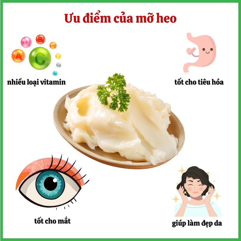 ưu điểm của việc sử dụng mỡ heo