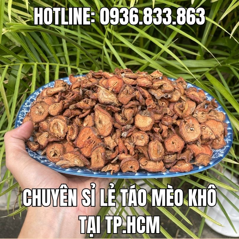 Liên hệ đặt sỉ táo mèo khô số Hotline 0936833863