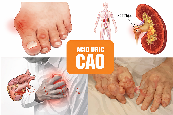 Hậu quả khi acid uric kéo dài