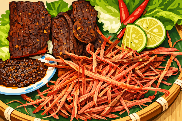 Thịt nai khô vùng núi rừng Tây Nguyên