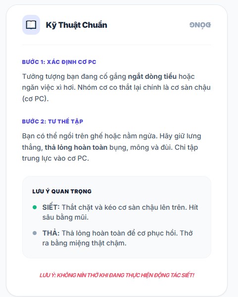 Hướng dẫn tập Kegel theo Kegel Master