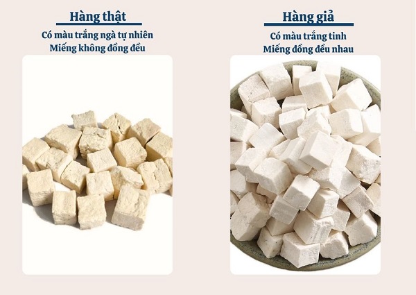 Phân biệt bạch phục linh thật và giả