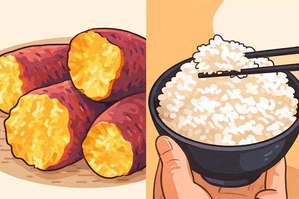 Ăn khoai cùng tinh bột khác