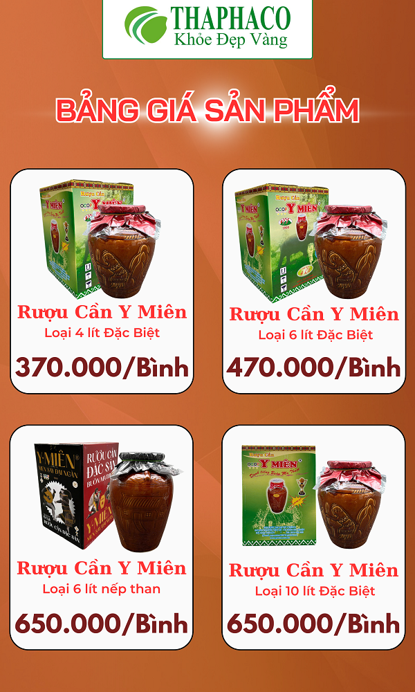 Bảng giá rượu cần Tết 2026 tại THAPHACO