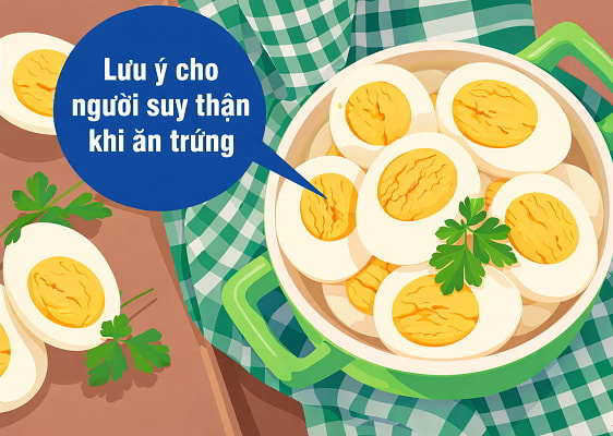 Lưu ý khi ăn trứng cho người suy thận