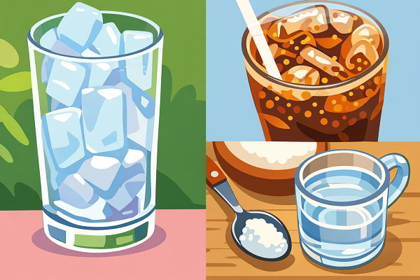 Điểm giống nhau giữa nước ngọt và nước đá
