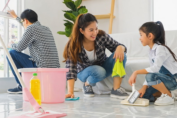 Dọn dẹp nhà cửa đón Tết