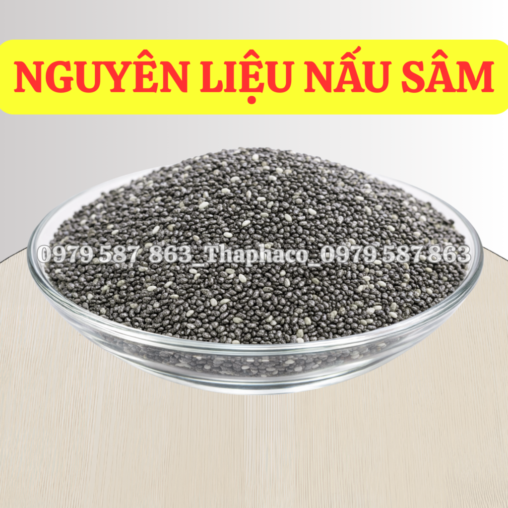 Hạt chia nguyên liệu nấu nước sâm