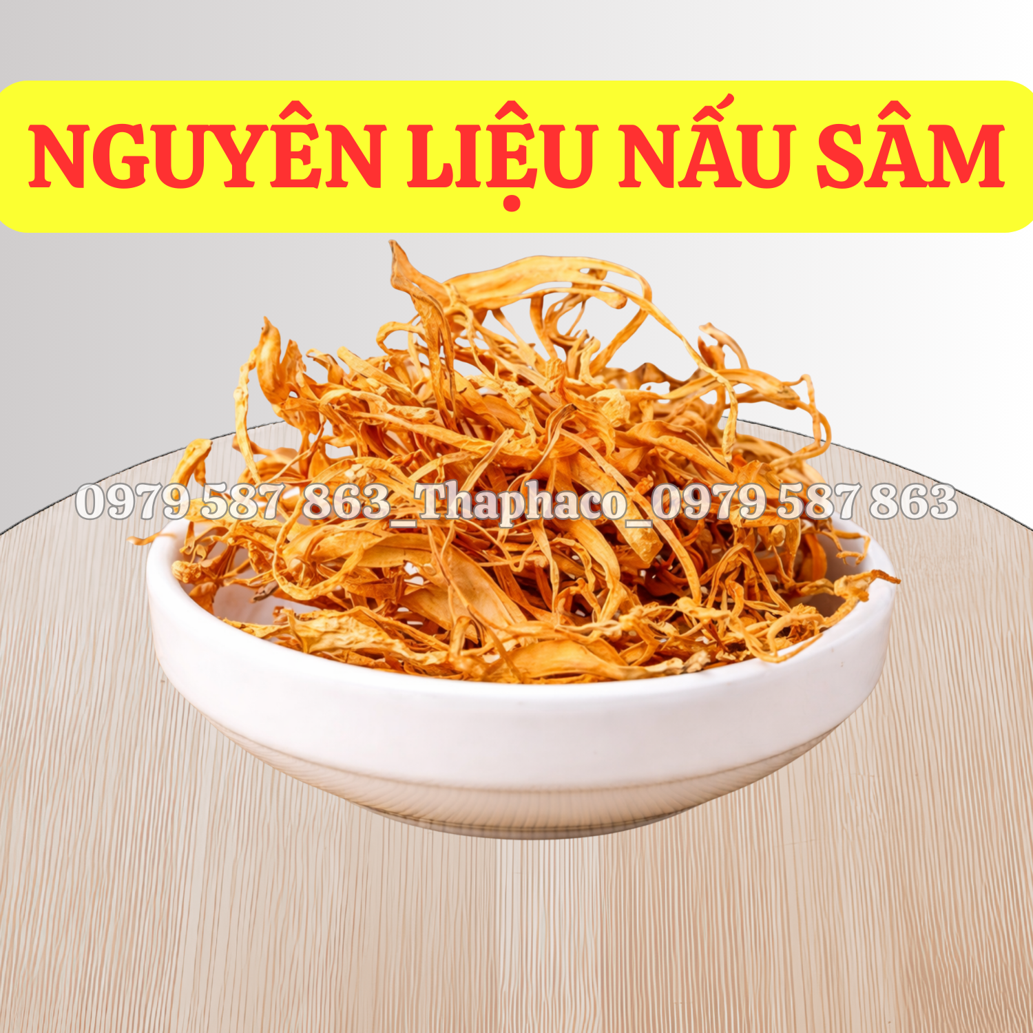 Nam dong trung ha thao- Nguyen lieu nau sam