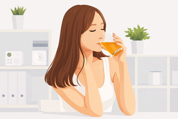 Uống trà cỏ máu tăng cân