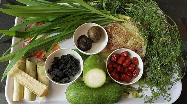 Nguyên liệu nấu nước sâm thơm ngon