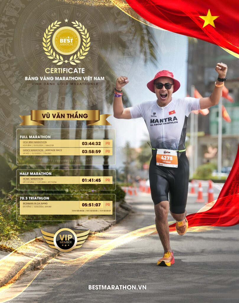 Vũ Văn Thắng Được Vinh Danh Trên Bảng Vàng Marathon Việt Nam