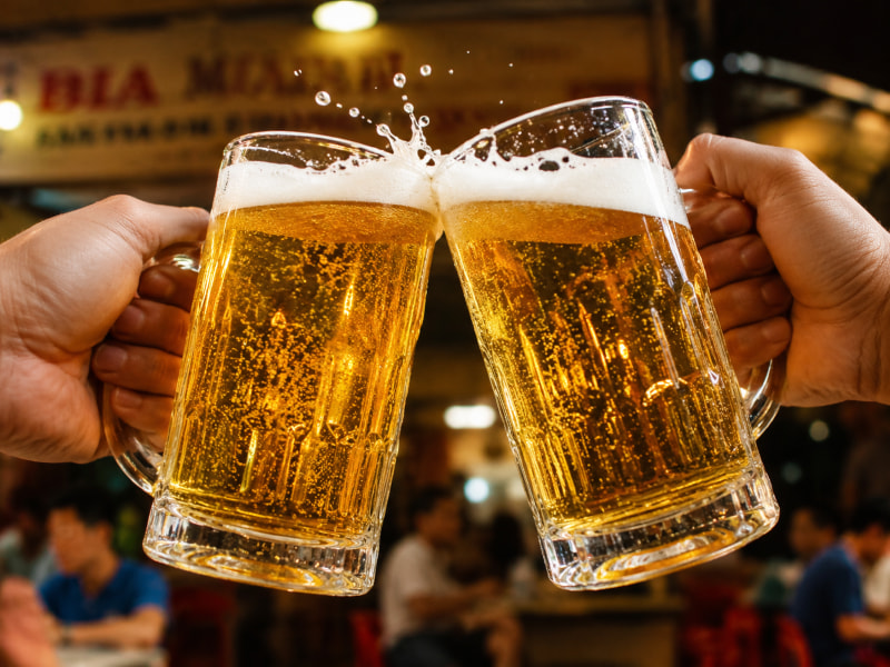 Bia rượu để giải tỏa tinh thần