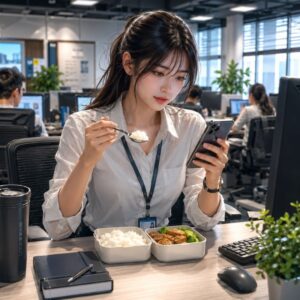 Hãy nhai kỹ hơn, hạn chế vừa ăn vừa làm việc, xem điện thoại